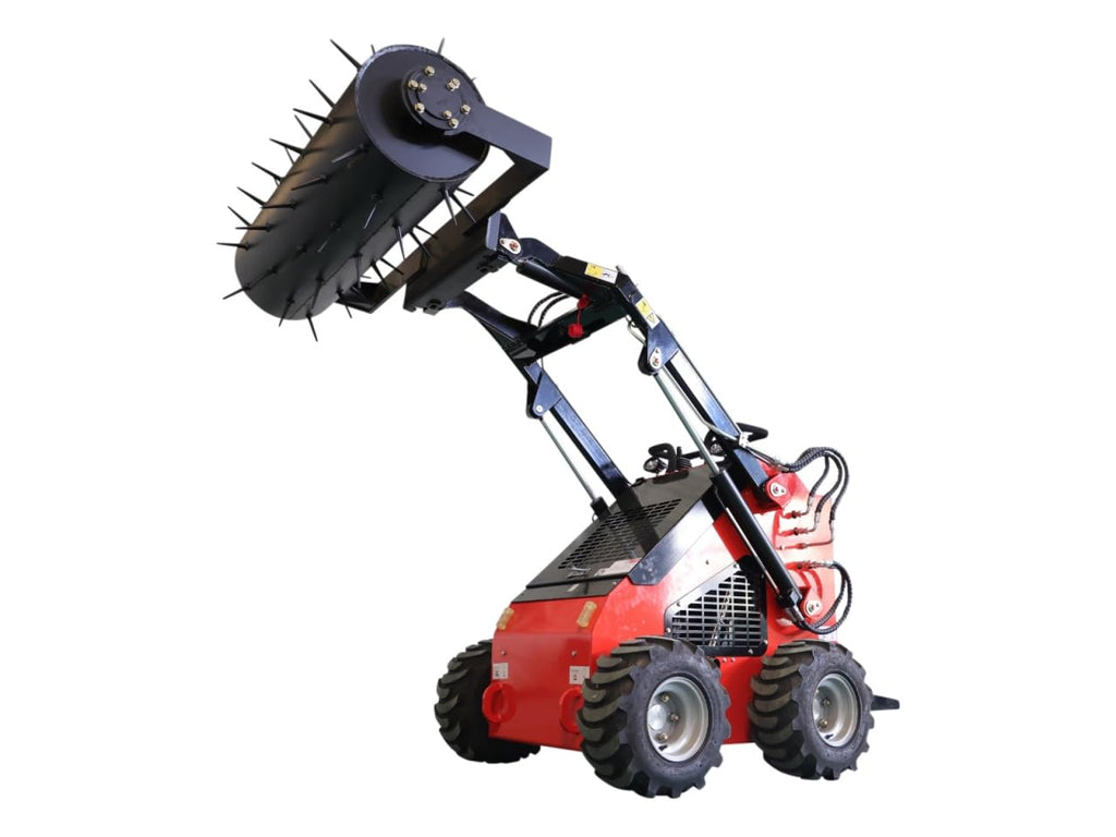 TYPHON STOMP Mini Skid Steer Loader – 1800lbs Skid Steer with Lawn Scarifier Attachment – Compact Skid-steer Machine