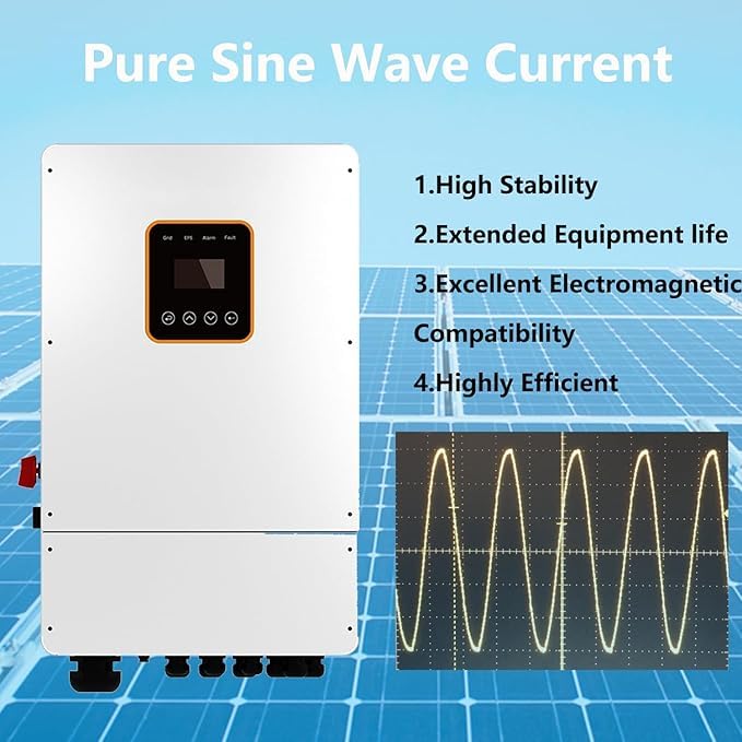 5KWH Hybrid Solar System Complete Kit Home Solar Power System Complete kit 10PCS 550W Solar Panel (5500W) + 1Set 48V 5KW Split Phase Inverter with MPPT Controller + 1Set 5kwh Lithium Battery