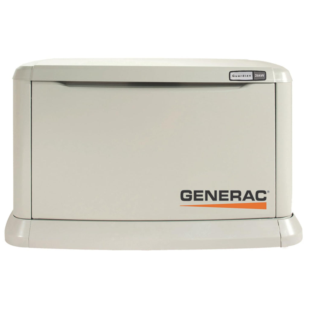 Generac Guardian 26kW Home Generator, Transfer Switch & WiFi Monitoring