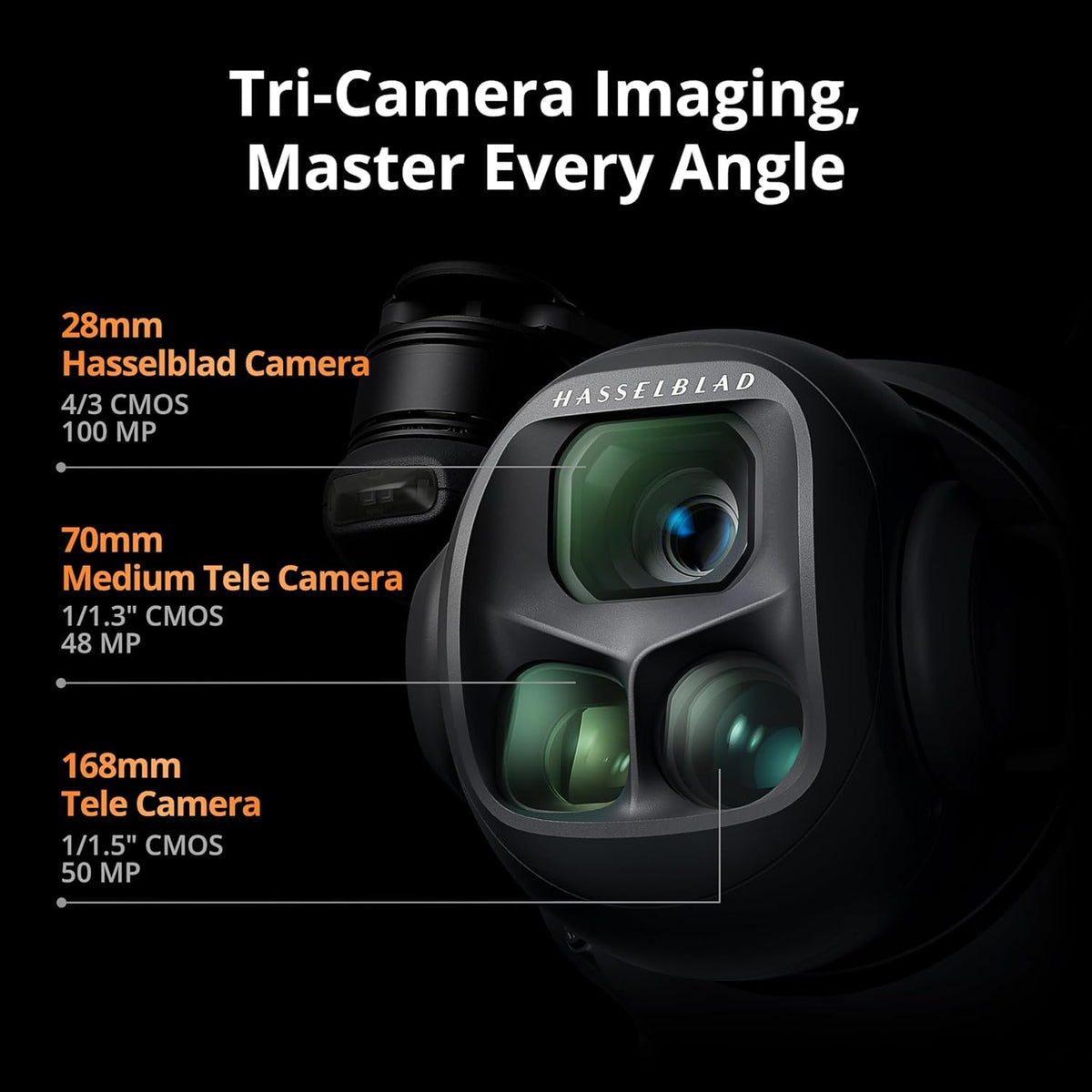 DJI Mavic 4 Pro 512GB Creator Combo with RC Pro 2, (Including 1-Year DJI NYC Care Plan) Flagship Tri-Camera Drone with 100MP 4/3 CMOS Hasselblad Camera, 51-Min Max Flight Time, Three Batteries, Charging Hub, Professional, Gray
