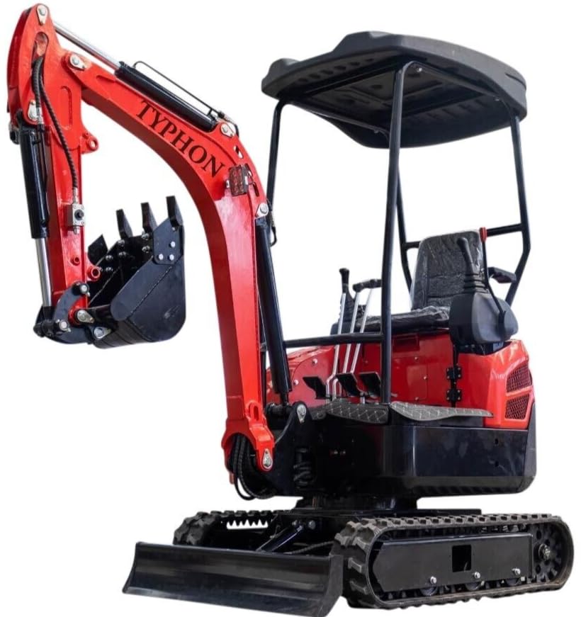 4,000 lbs Terror XVIII Mini Excavator, EPA Certified USA KUBOTA D902 Diesel Machine for Garden, Farms, Parks, Roads – Ideal for Digging, Drilling, Bull-Dozing