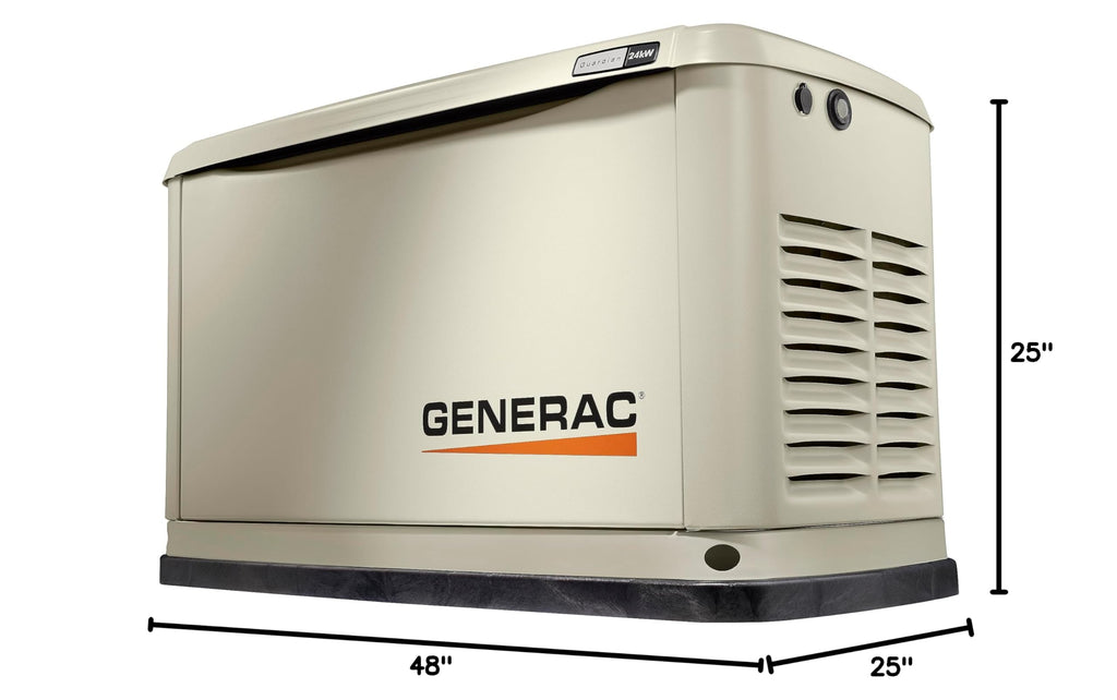 Generac Guardian 24kW Home Generator, Transfer Switch & WiFi Monitoring