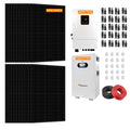30KW Hybrid Solar Power System Complete Kit 54PCS 550W Solar Panel (30KW) + 3 Sets 48V 10KW Split Phase Inverter Built in MPPT+ 6 Sets-51.2V 314Ah 16kwh LiFePO4 Home Storage Lithium Battery