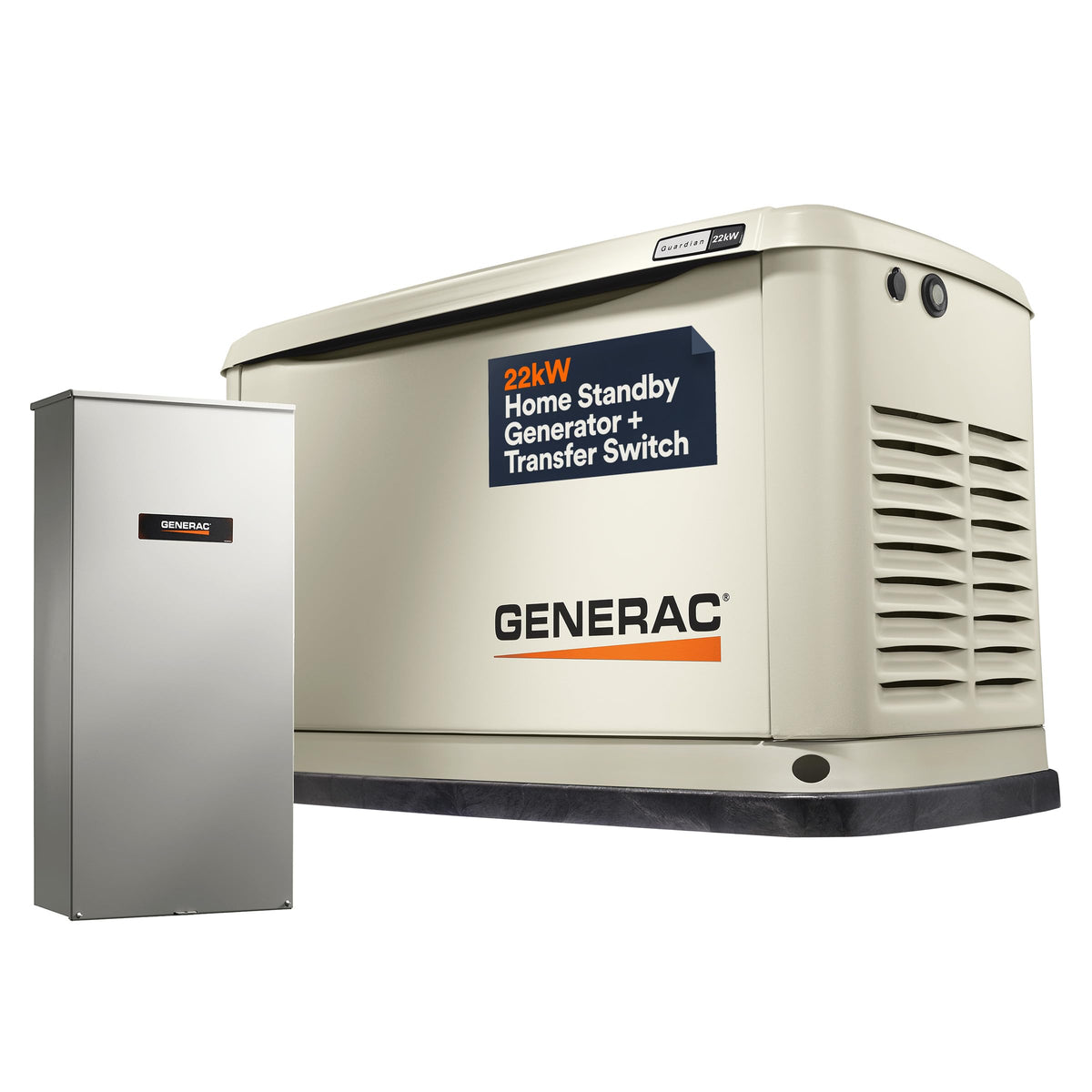 Generac Guardian 22kW Home Generator, Transfer Switch & WiFi Monitoring