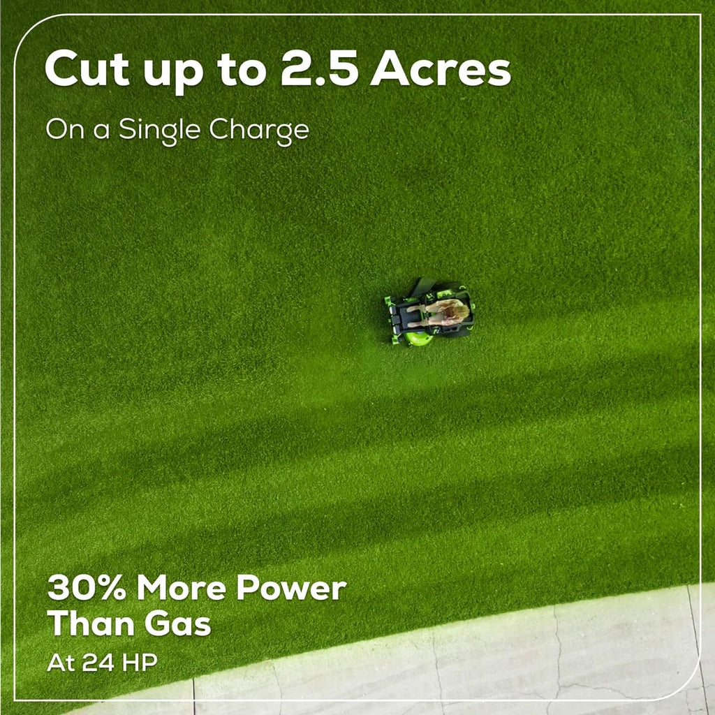 Greenworks 60V 42" CrossoverZ Zero Turn Mower, (6) 8.0Ah Batts&600W Chgr