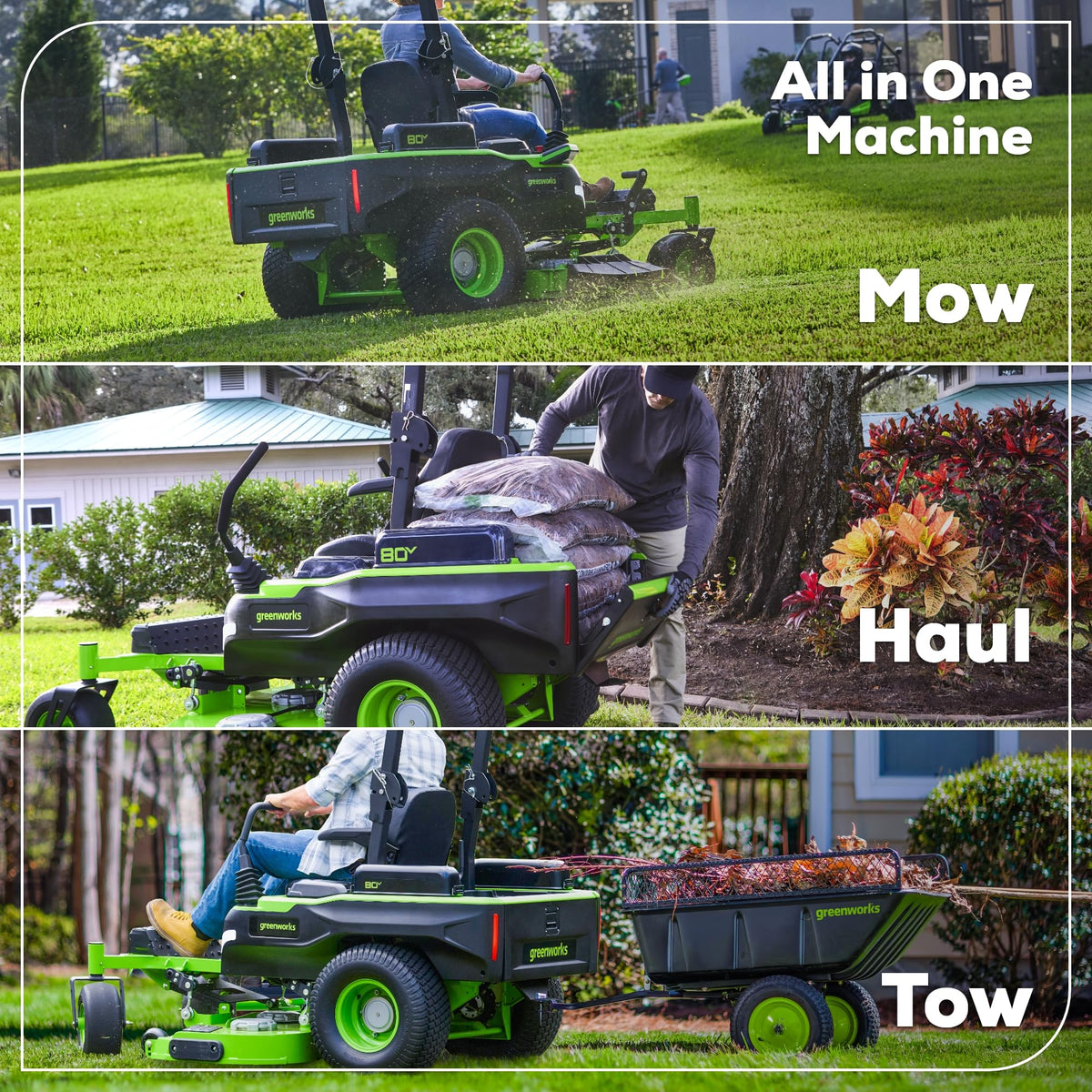 Greenworks 60V 54" MaximusZ Zero Turn Mower, (2)20Ah+(4)8Ah Batts + Fast Chgr
